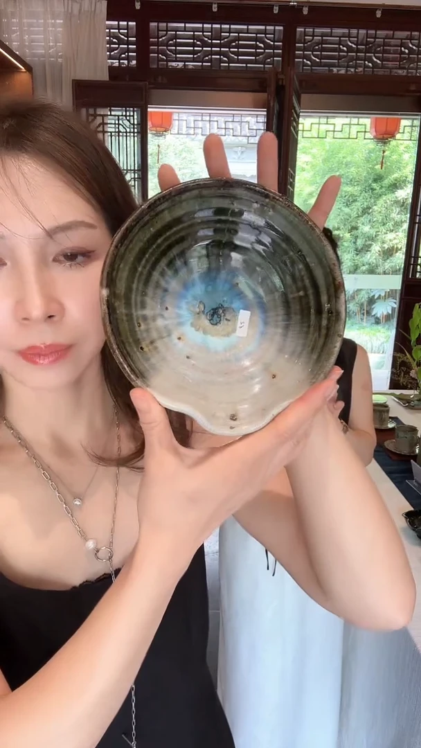 碗【平冈展会】山水画17片口碗*1个(斑驳随机)