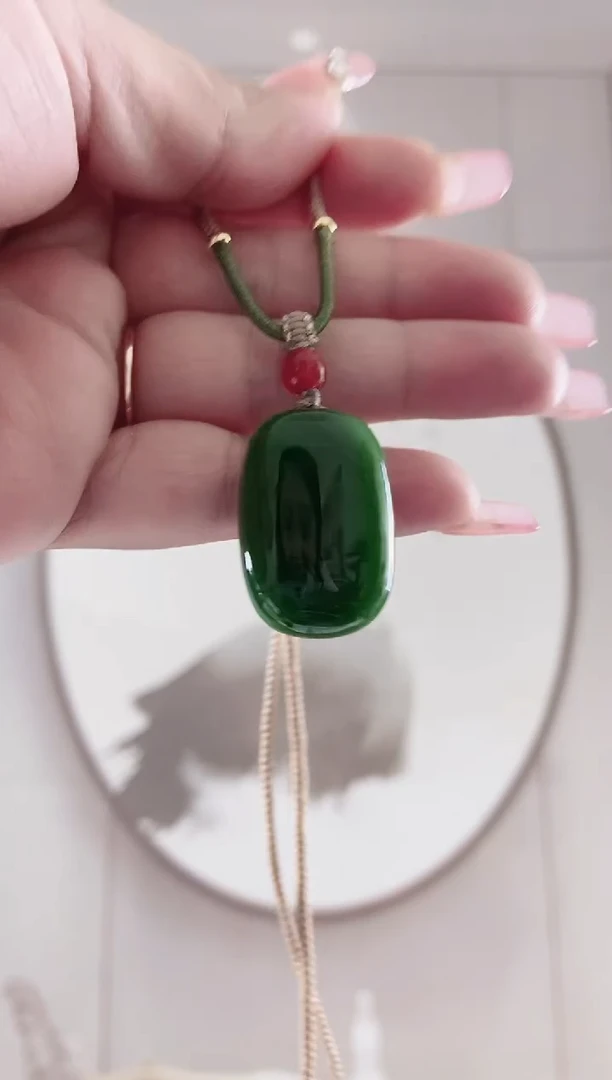 【闪购商品】和田玉吊坠未镶嵌和田碧玉平安无事牌