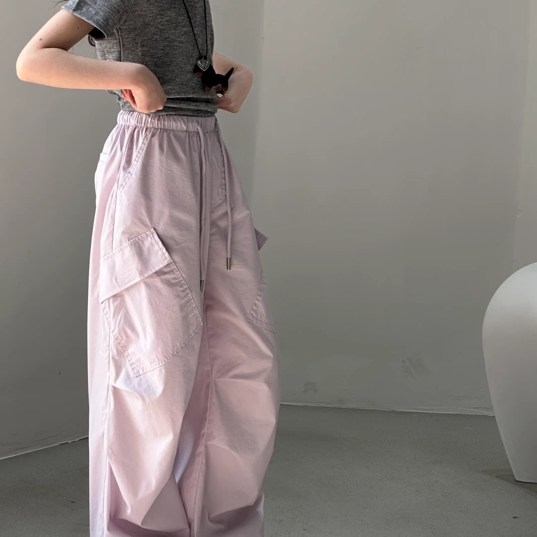 女童工装裤2025薄款夏季潮酷直筒长裤大童潮酷裤子 K25278