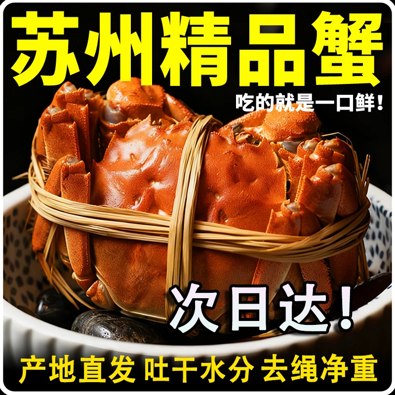 【活蟹】苏州大闸蟹公蟹5.7-6.0两 母蟹4.7-5.0两共10只顺丰京东