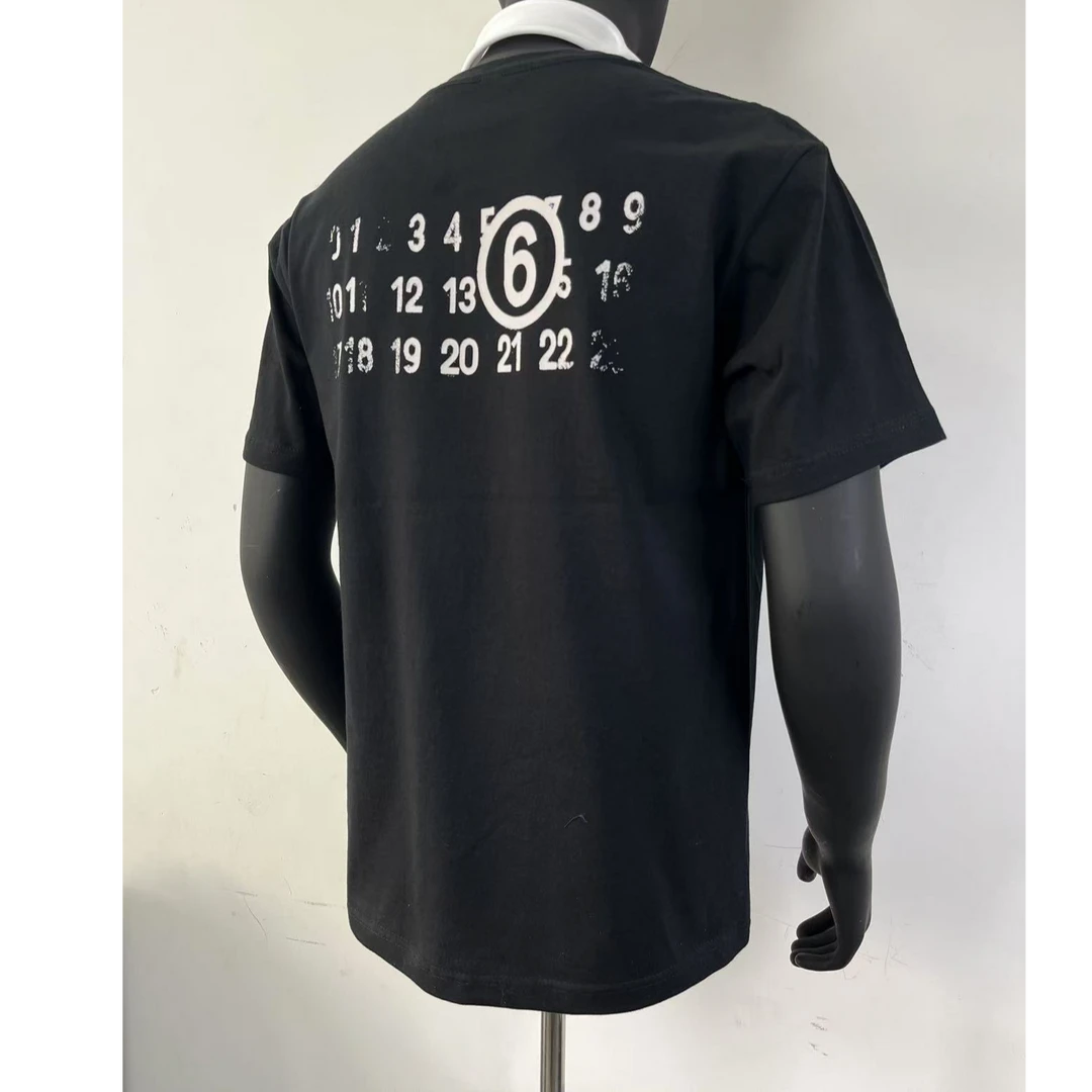 纯棉短袖T恤马吉四角标绣休闲百搭半袖体恤男士内搭圆领打底