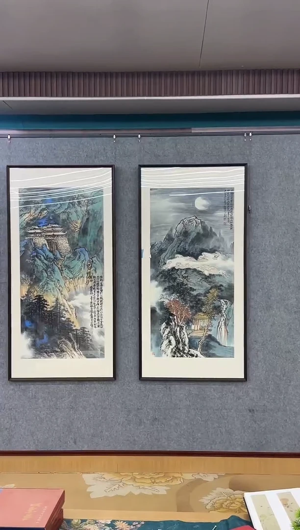 【闪购商品】绘画M闫辉-四尺-山水国画（两幅一起）