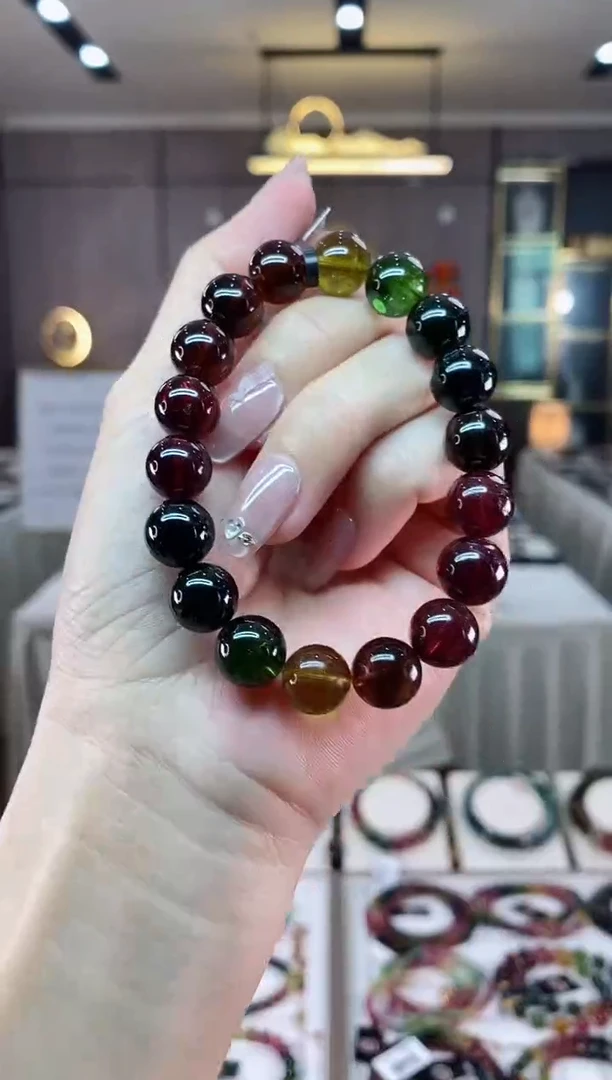 【闪购商品】碧玺单圈手串10mm+未镶嵌（多样性发一条）hon