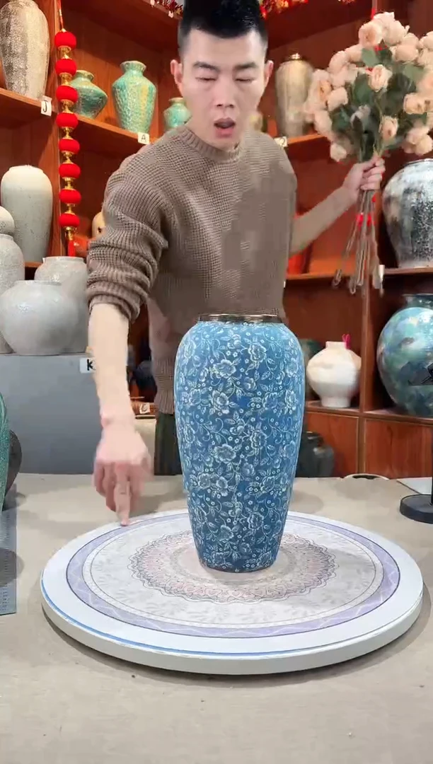 【闪购商品】瓶陶瓷花瓶 无花 芙蓉青花大号