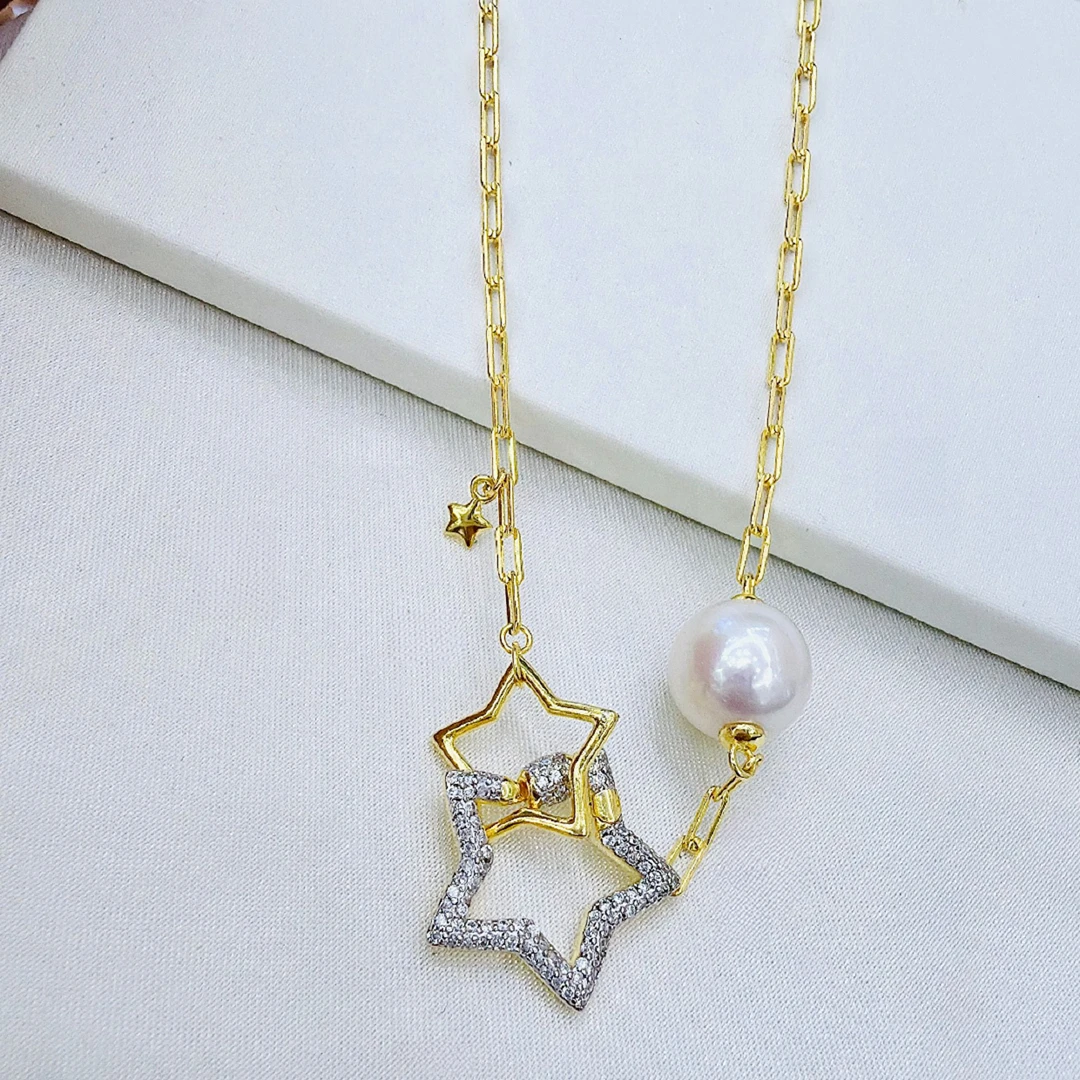 “双星闪耀”极光大龙珠吊坠11-12mm （赠链）2664H00DY