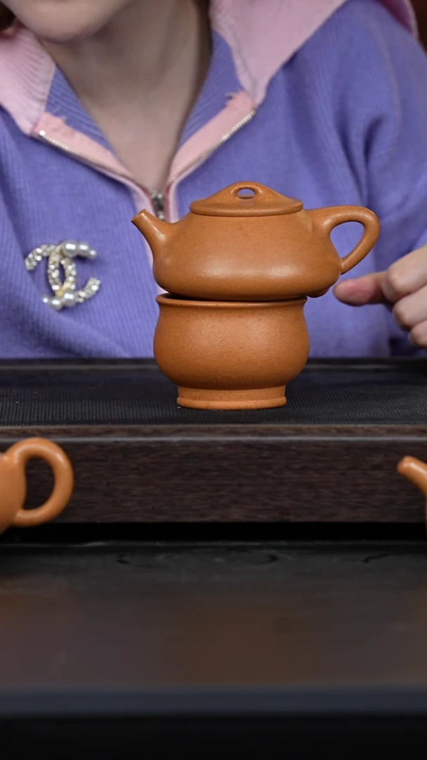 【闪购商品】紫砂茶壶老宕口黄金段景舟石瓢+老宕口黄段永乐缸杯