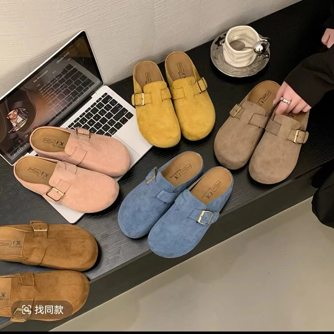 【BLPT-】2025春夏厚底内增高百搭时尚外穿女勃肯半包拖韩版潮6001