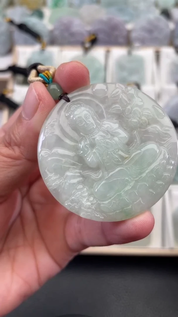 颈饰未镶嵌翡翠天然缅甸翡翠A货136