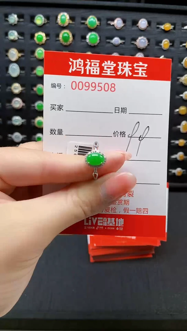 【闪购商品】翡翠戒指银S925镶嵌0000