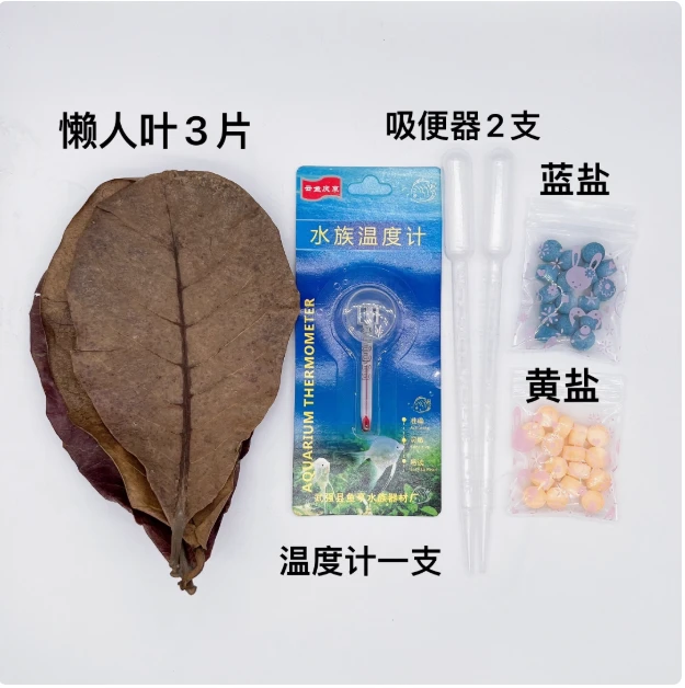 泰国斗鱼孔雀鱼小型热带鱼新手套装饲料懒人叶蓝粉盐黄粉盐实用