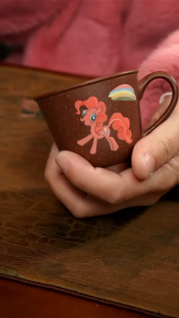 茶壶紫砂小马宝莉手把杯