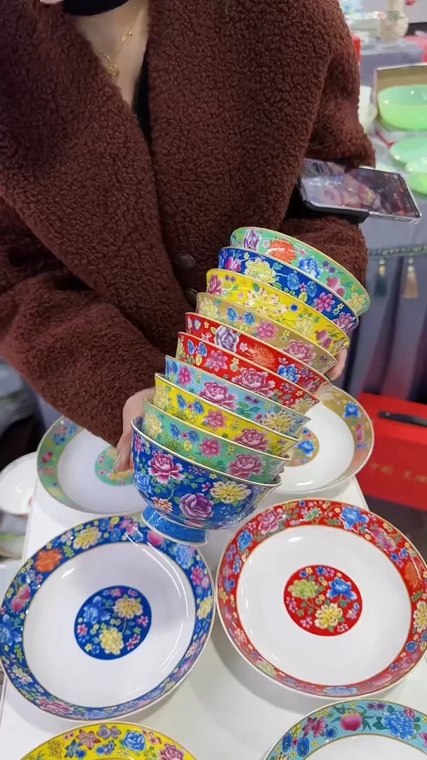 【闪购商品】瓷片5英寸饭碗10个景德镇陶瓷