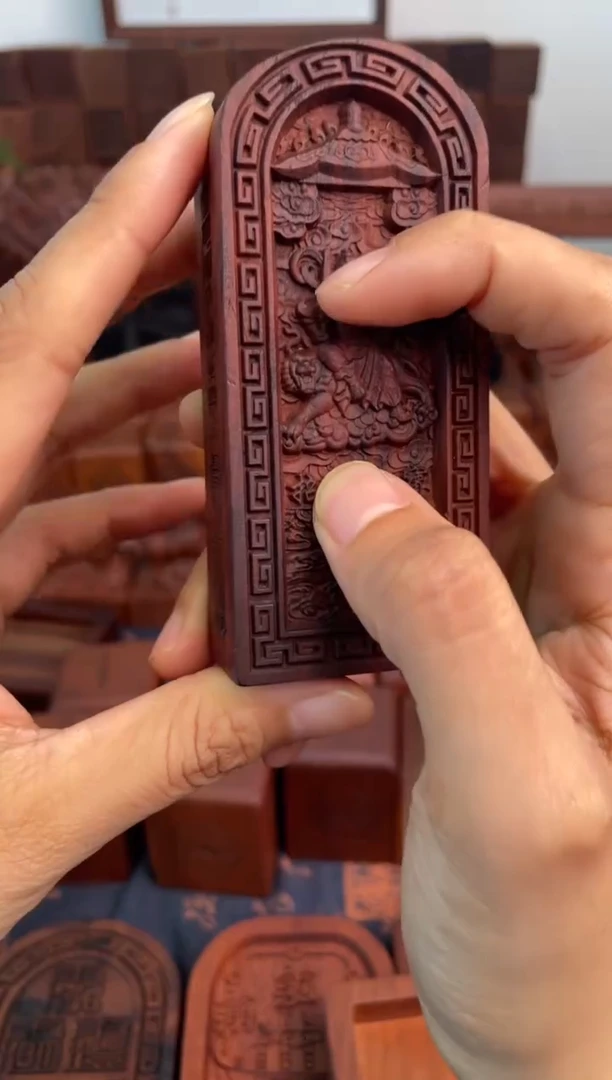 桃木9公分赵公明人物像小令牌