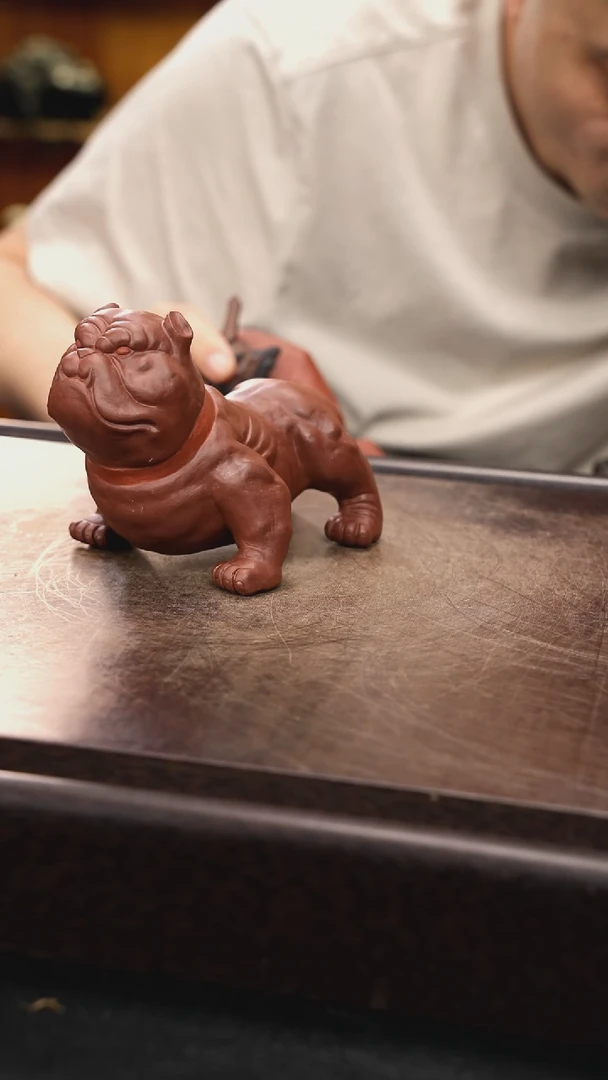 紫砂茶宠秉*王紫砂恶霸犬