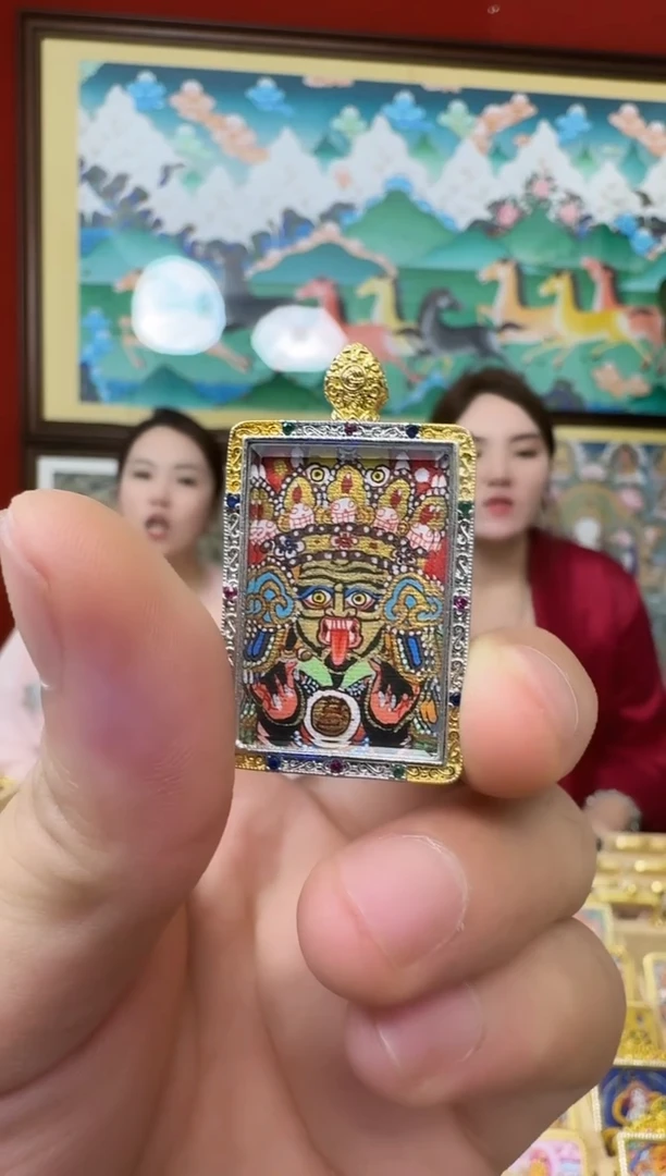 吊坠扎老师-热贡纯手绘