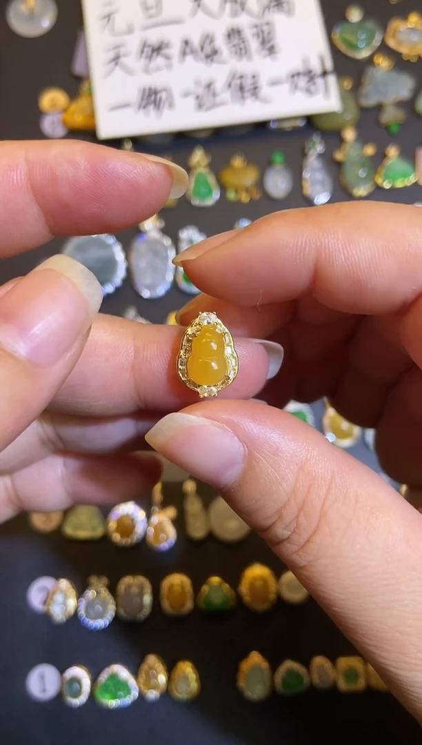 吊坠(不含链)银S925镶嵌翡翠1