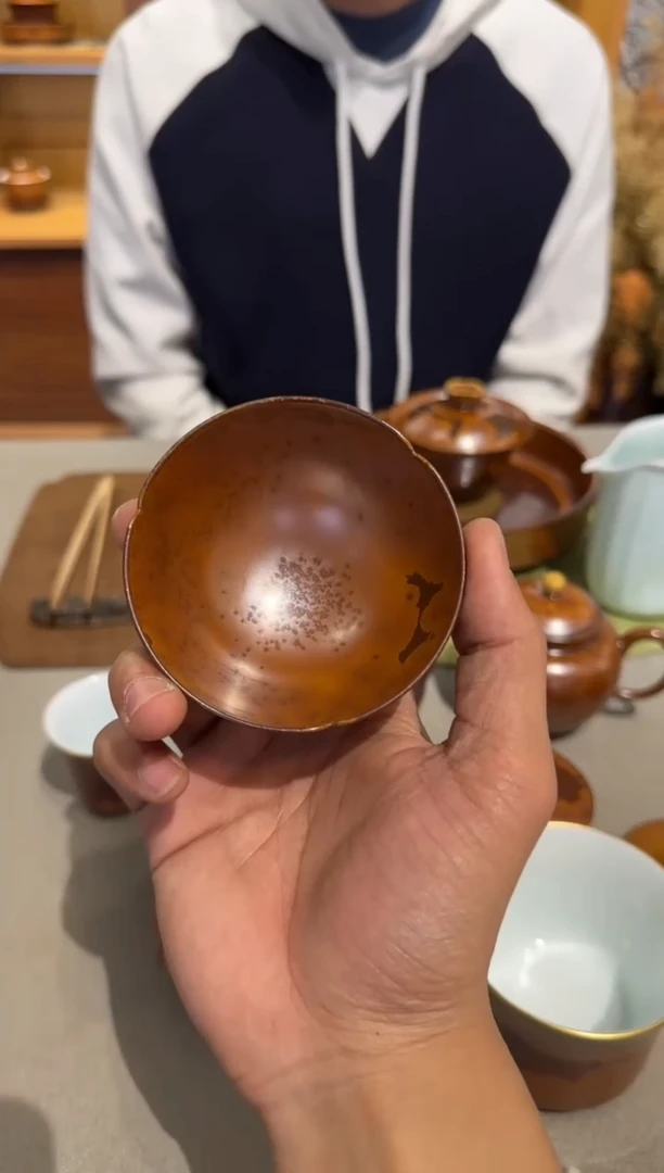 荣器 木首葵口斗笠杯