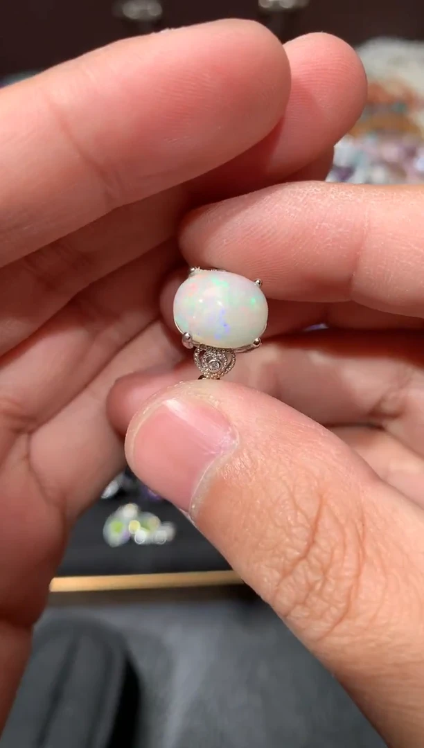 未镶嵌欧泊戒指W86【多样性发其一】