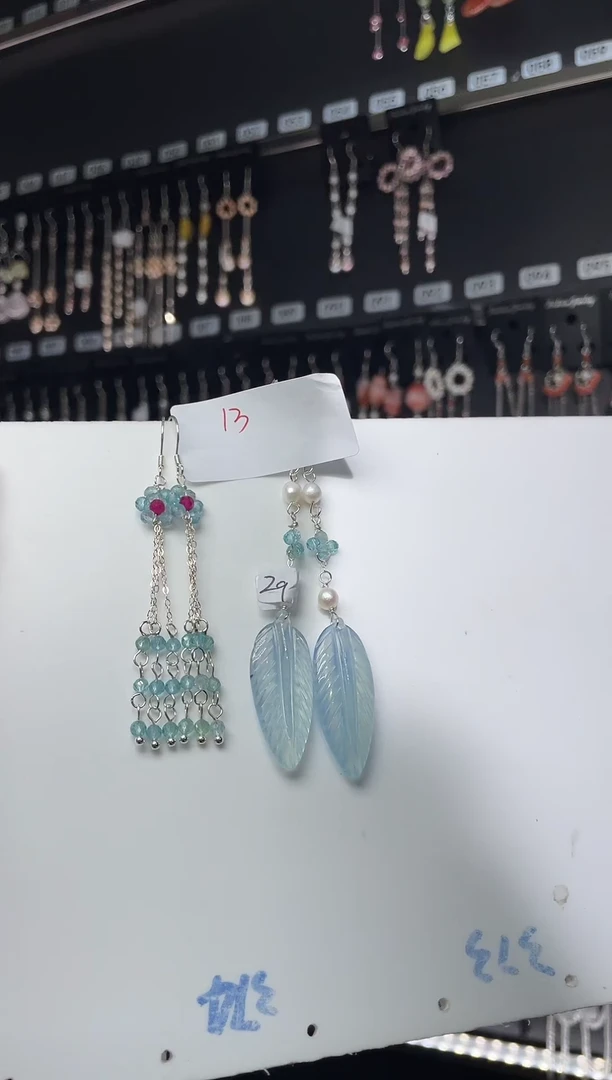 【闪购商品】紫晶耳饰银S925镶嵌银钩银链