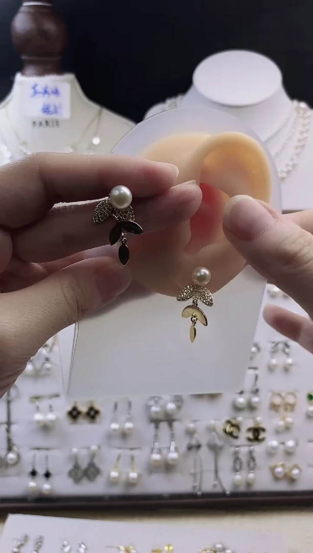 合金耳饰淡水珍珠58