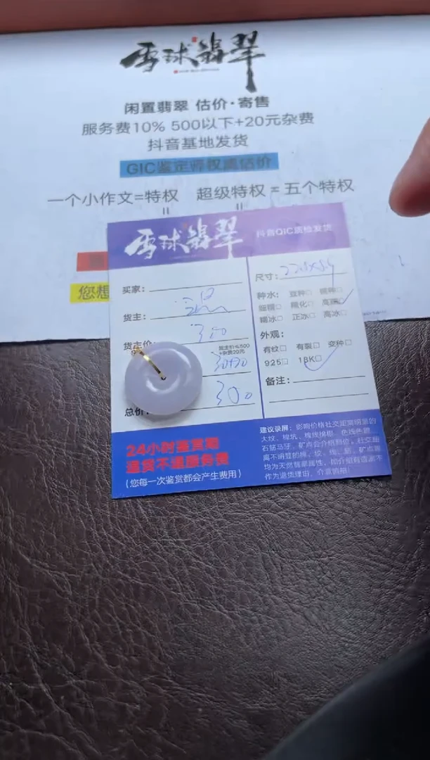 翡翠18K金镶嵌颈饰1611625011