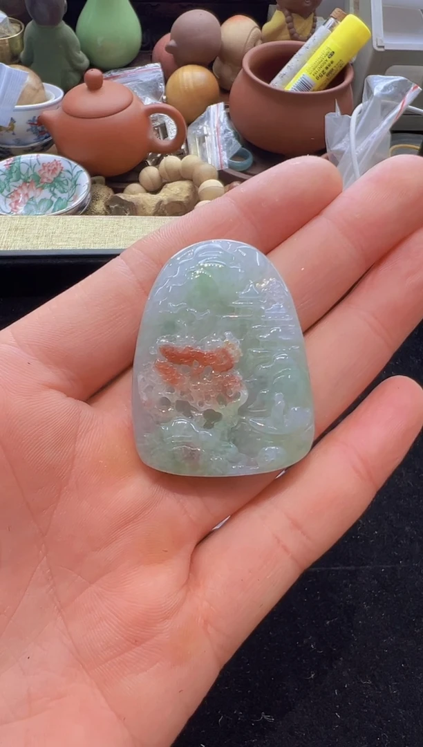 【闪购商品】乌木类书架181俏色山水牌