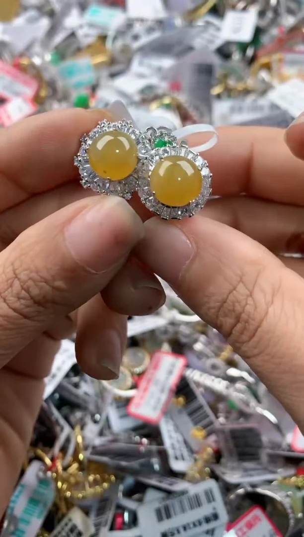 银S925镶嵌戒指翡翠999----5