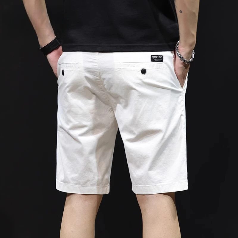 WEBUNSAPET维比撒玻凉感白色休闲短裤男士潮牌夏季薄款工装百搭