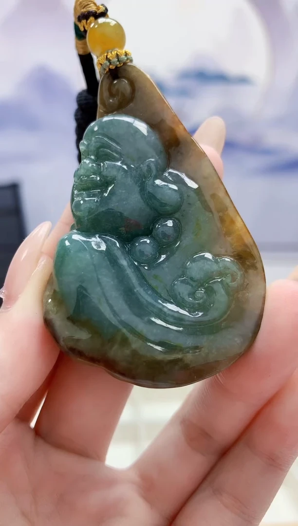 定制翡翠未镶嵌5028jw-毛货挂件62