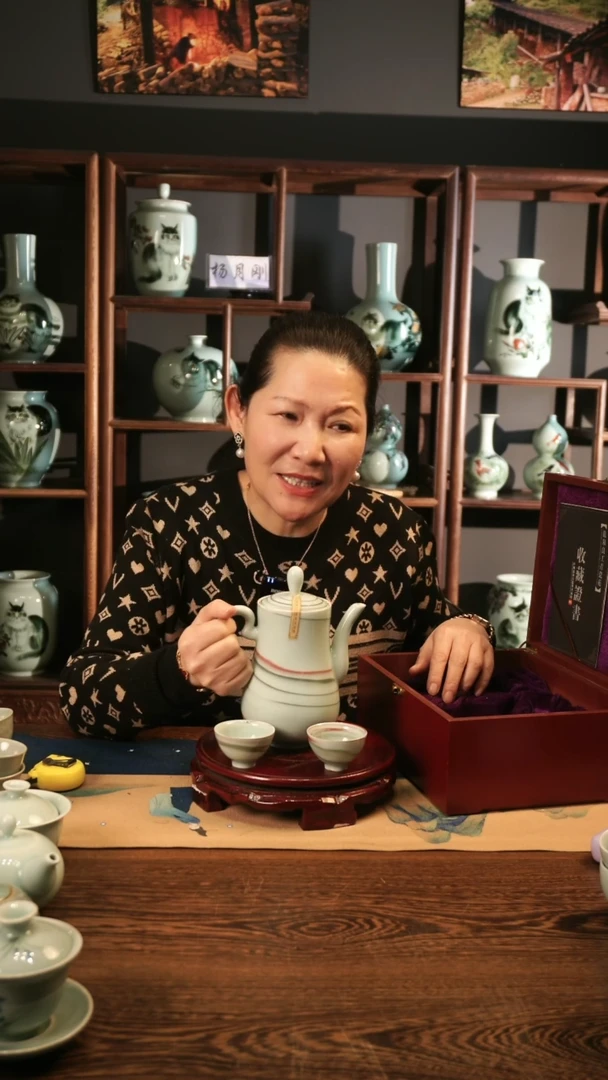 【闪购商品】纯手工 绞胎 酒具+二杯B