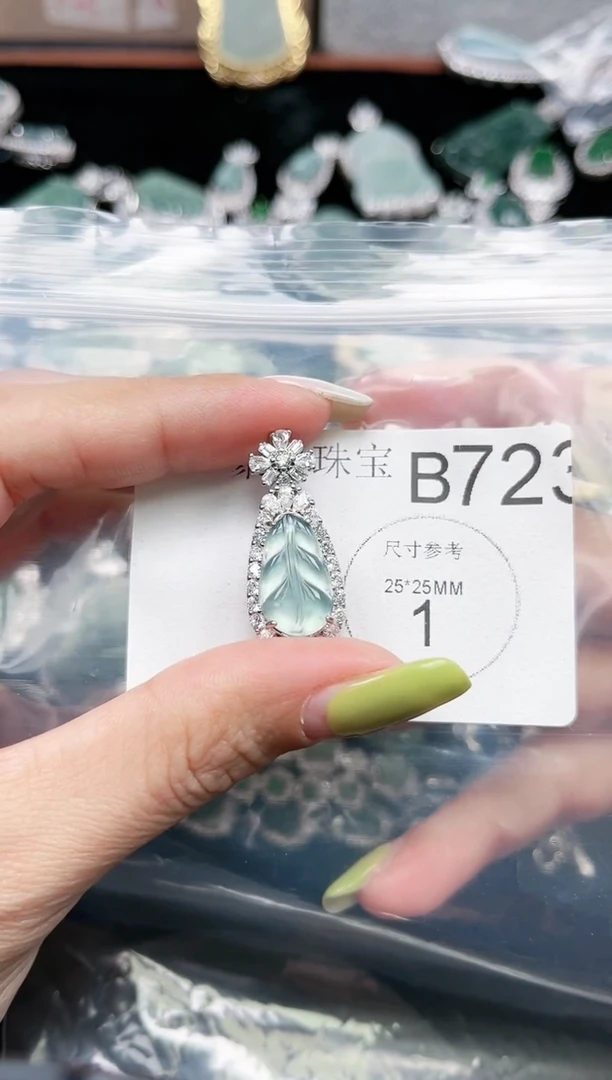【闪购商品】翡翠颈饰未镶嵌723赠皮绳