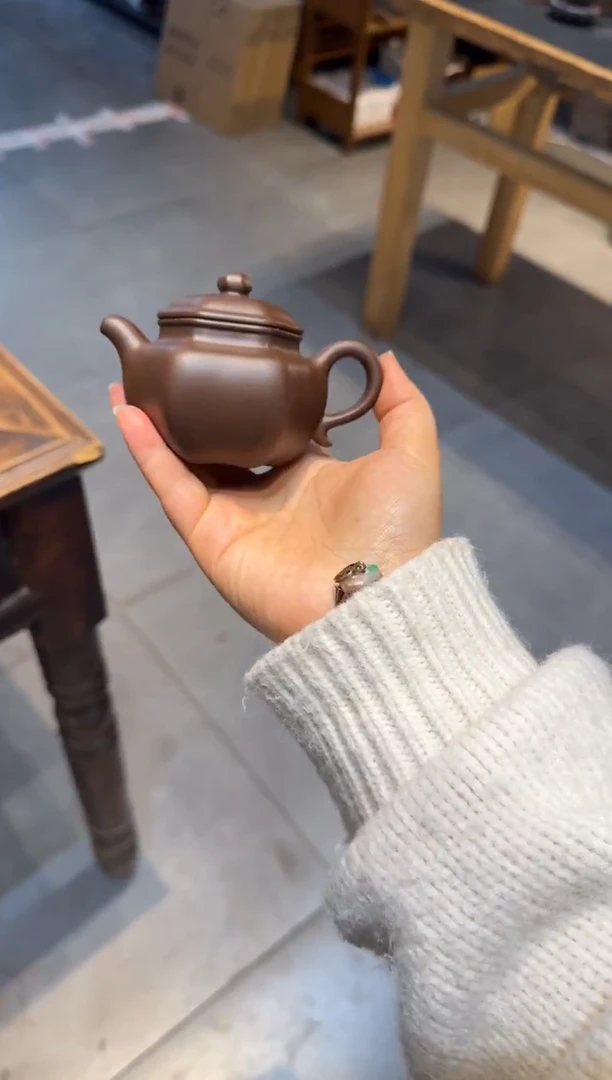 茶壶紫砂明***好古莲子 光板