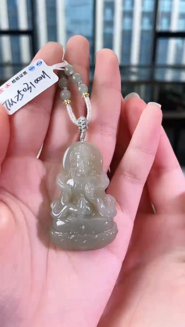 和田玉未镶嵌颈饰观音 xp