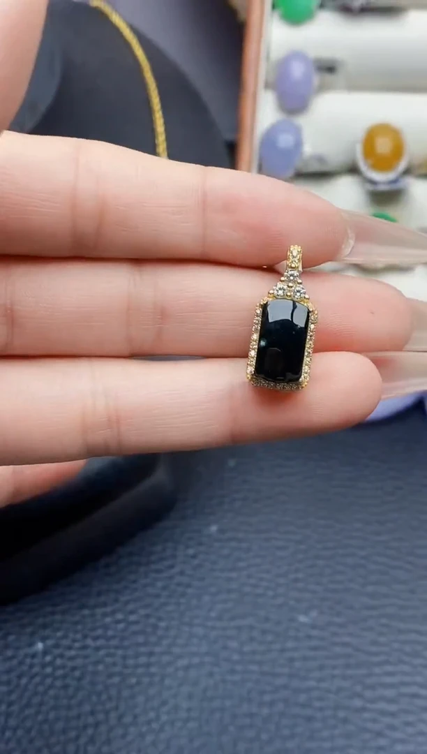 银S925镶嵌戒指翡翠3815