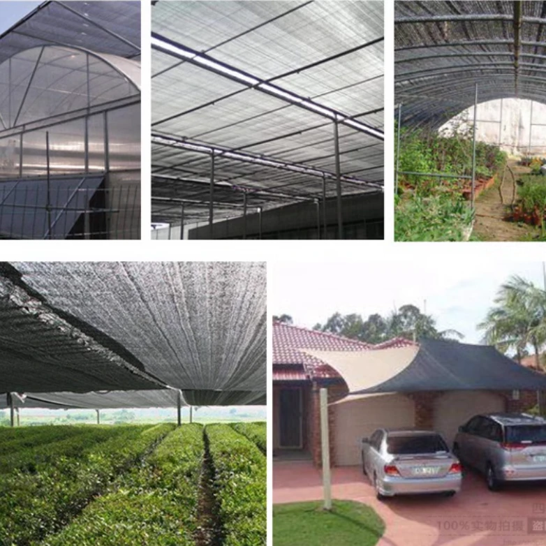 黑色遮阳网防晒网降温花草瓜果蔬菜大棚家用院子防老化包边打孔