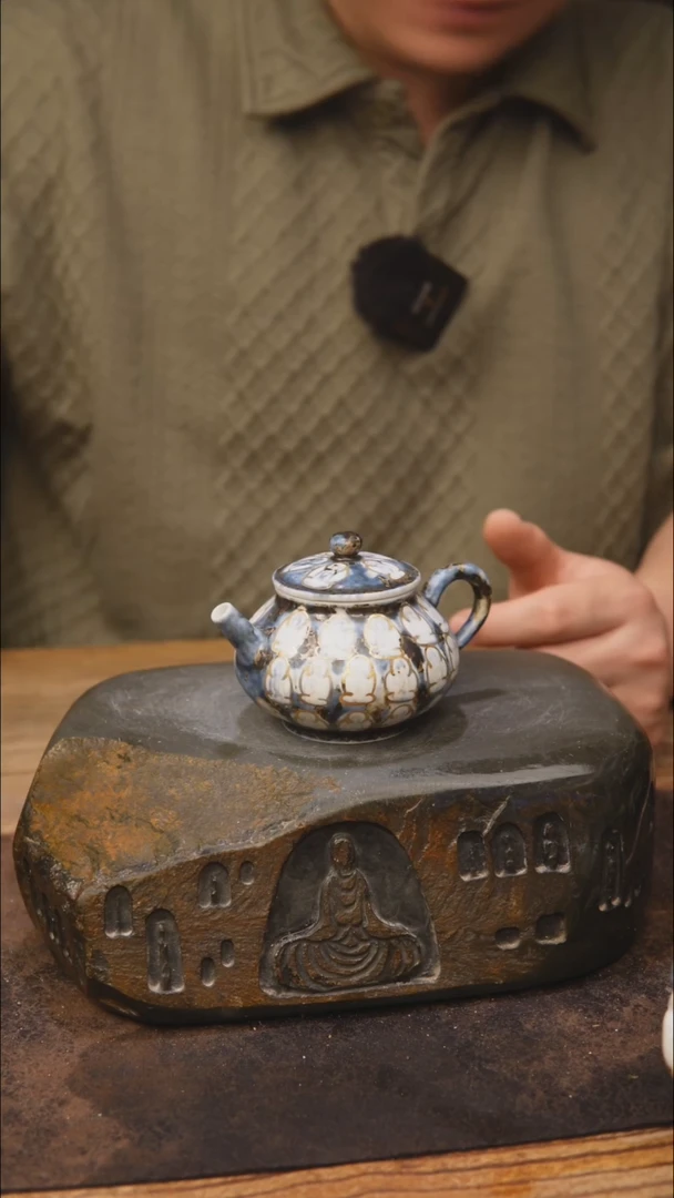 甘石陶艺青花手绘150