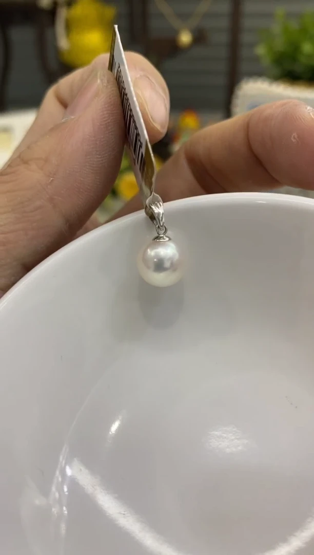 【闪购商品】海水珍珠BG18K金镶嵌珍珠吊坠赠链@@p0088