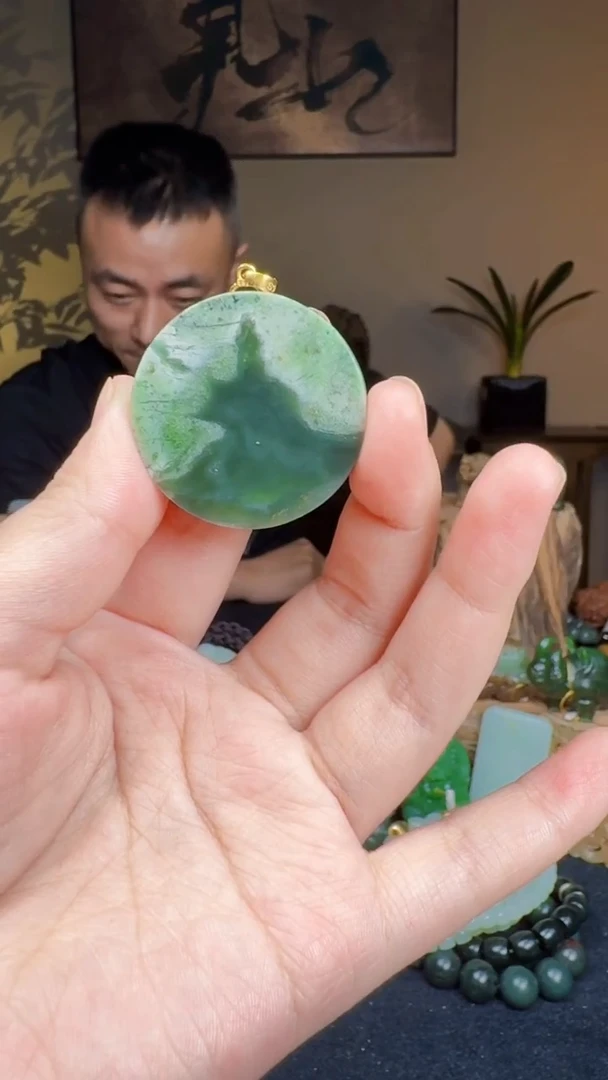 和田玉未镶嵌挂件意境牌