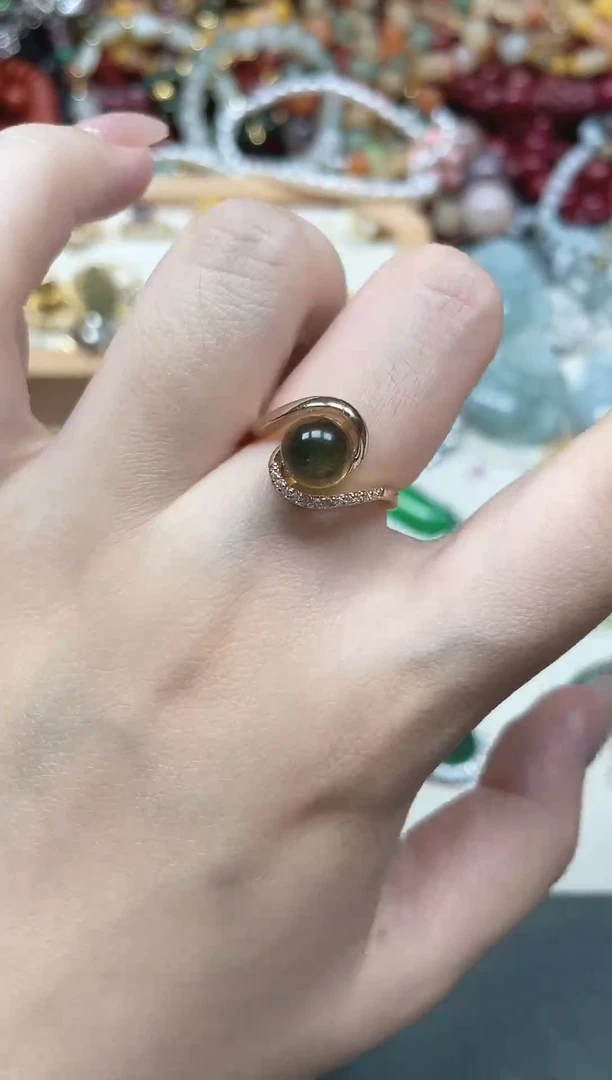 合金蓝珀戒指多样性发货拍一发一