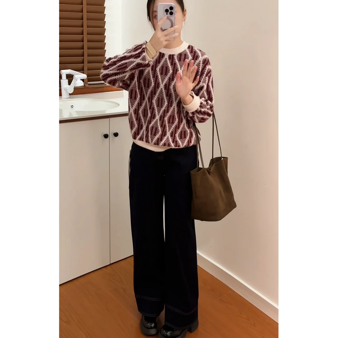 【菱形格兔毛毛衣】2164107