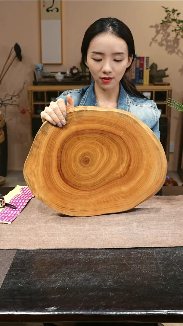 木香樟木原木切片干泡台239
