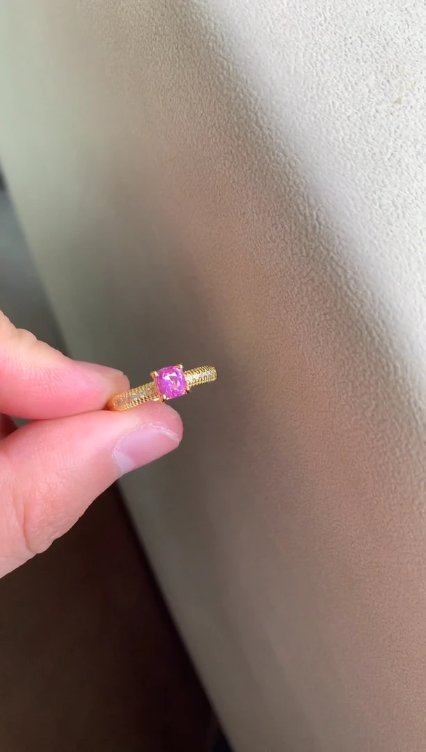 戒指蓝宝石银S925镶嵌戒指