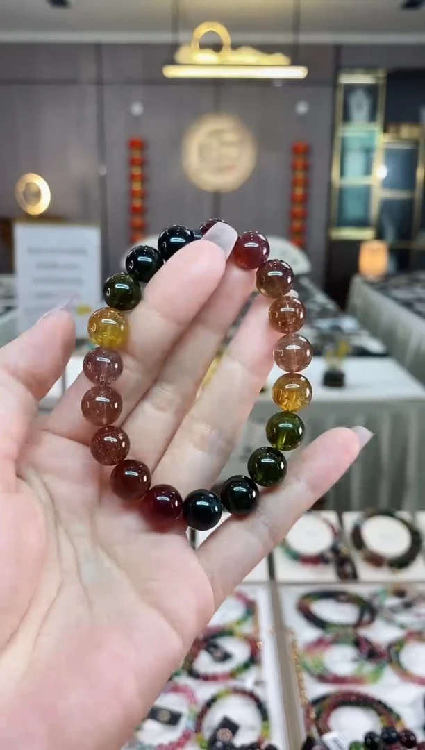 【闪购商品】碧玺单圈手串10mm+未镶嵌（多样性发一条）hon