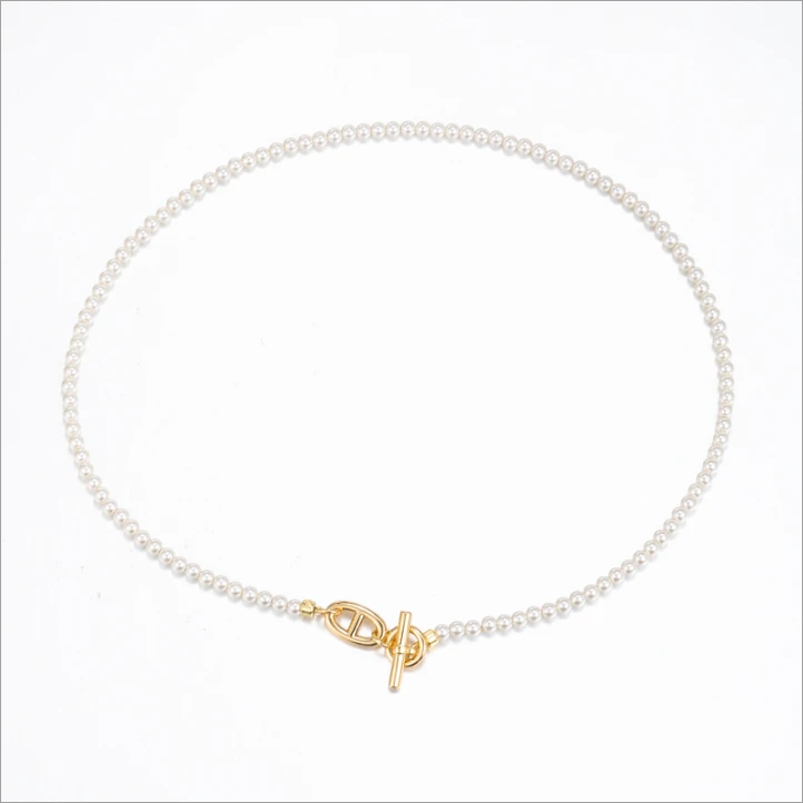 猪鼻珠珠项链设计轻奢气质 8167