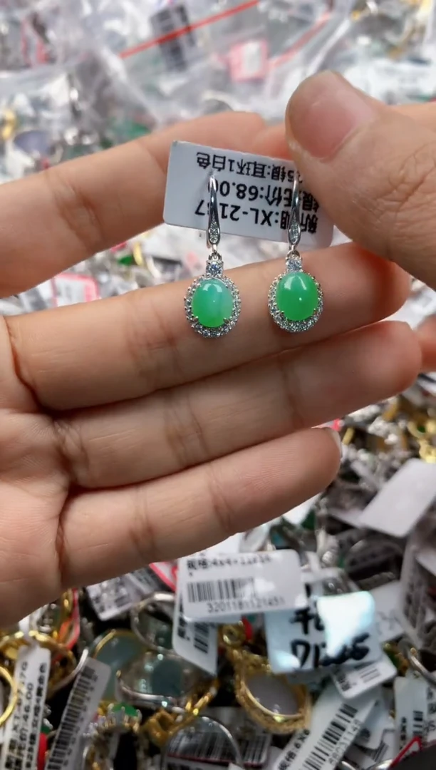 银S925镶嵌戒指翡翠333    6