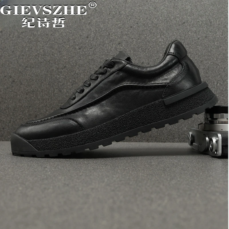 纪诗哲男鞋潮流轻便百搭运动鞋子男款时尚厚底休闲鞋简约透气板鞋