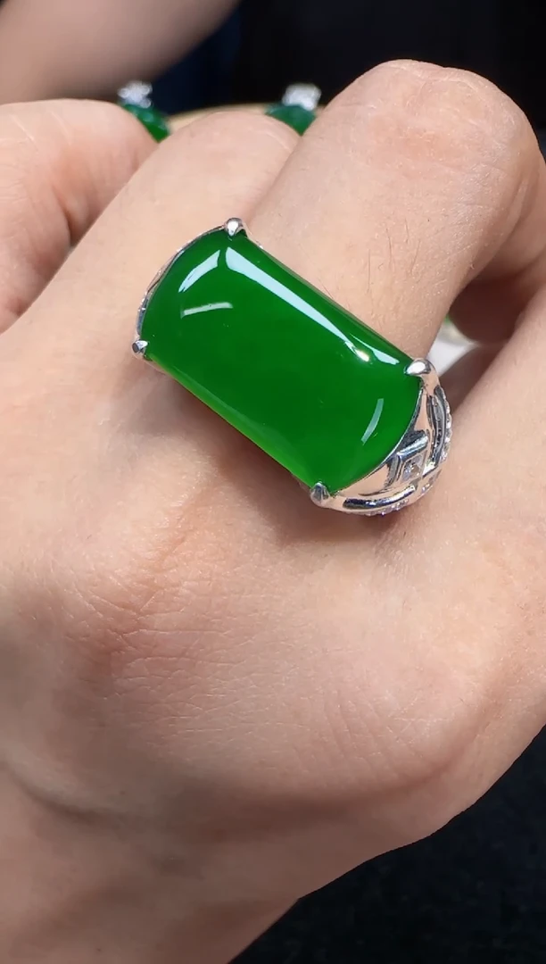 未镶嵌定制翡翠翡翠戒指143
