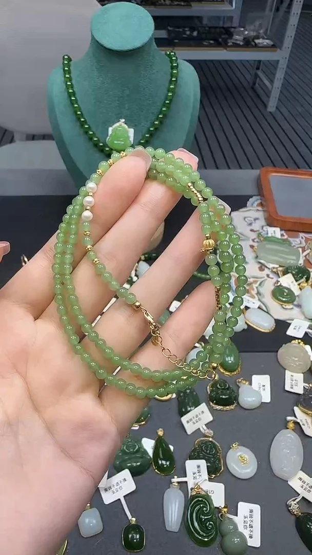 银S925镶嵌和田玉挂件1