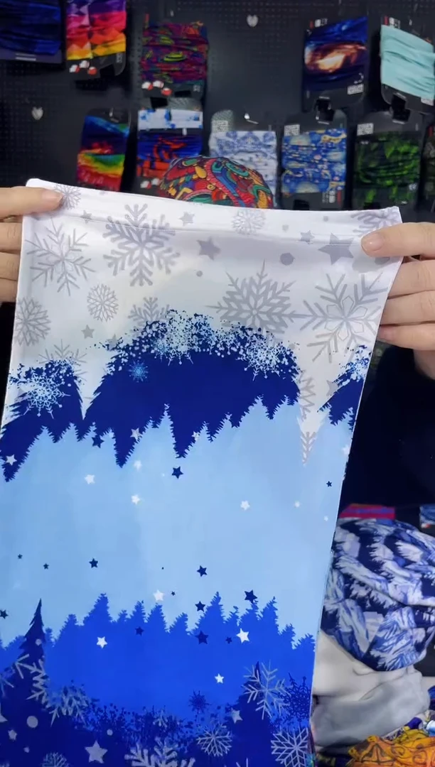 涤纶小*鼠雪花面罩孤品高货透气防晒