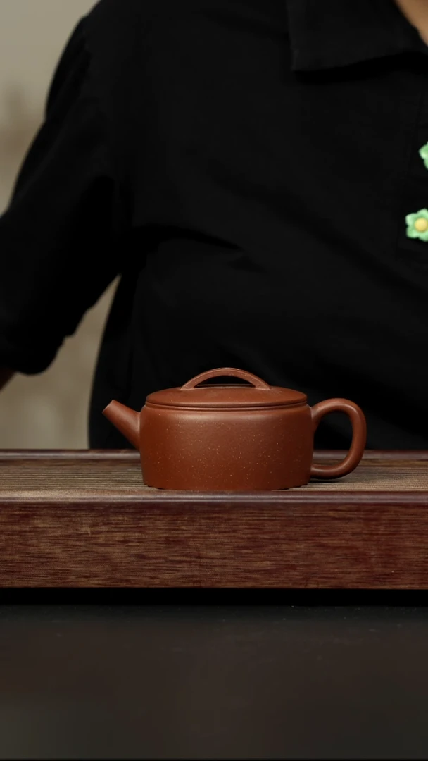 紫砂茶壶红降坡 大汉瓦